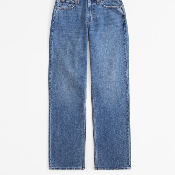 Abercrombie & Fitch Low Rise Baggy Jean in Medium Wash Size 24 Short NWT! - Picture 3 of 10